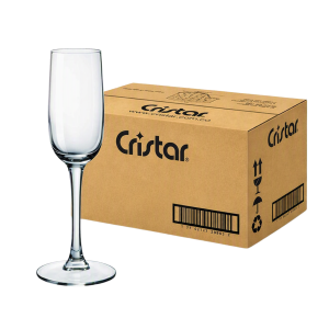 Copa Champagne Versalles Cristar 186cc de vidrio transparente presentación x24 unidades