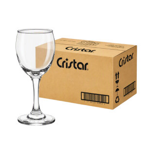 Copa Vino Versalles Cristar 244cc de vidrio transparente caja x24 unidades