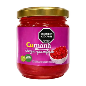 Cerezas rojas confitadas Cumaná 200g en frasco