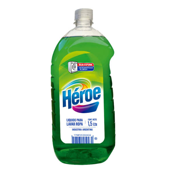 Jabón líquido para ropa HÉROE Evolution 1,5 L baja espuma