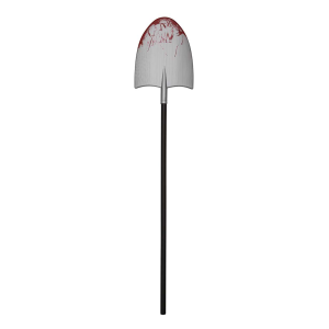 Pala con sangre Stasio de plástico con mango negro para Halloween