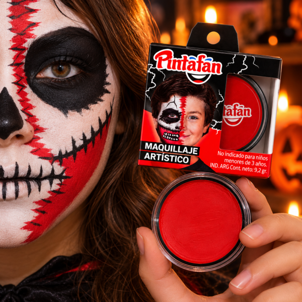 Maquillaje acuarela rojo PINTAFAN 9,2 g para Halloween