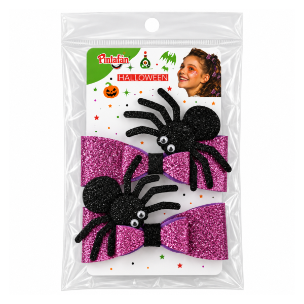 pintafan hebillas araña violeta Hebillas de araña para Halloween PINTAFAN color violeta