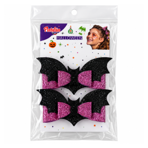 Hebillas de murciélago para Halloween PINTAFAN violeta y negro
