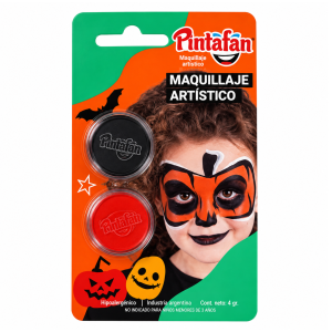 Maquillaje de calabaza para Halloween PINTAFAN Set x2 4 g
