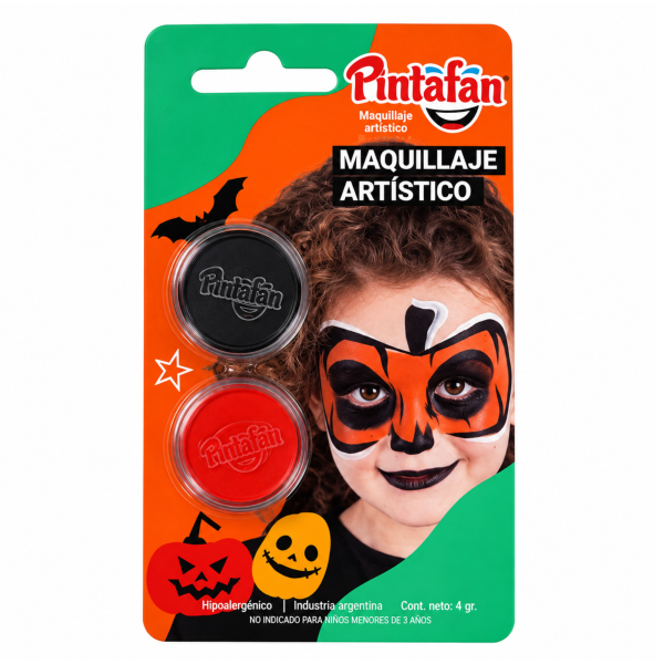 pintafan set x2 calabaza Maquillaje de calabaza para Halloween PINTAFAN Set x2 4 g