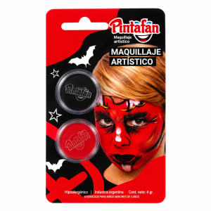 Maquillaje de diablo para Halloween PINTAFAN Set x2 4 g