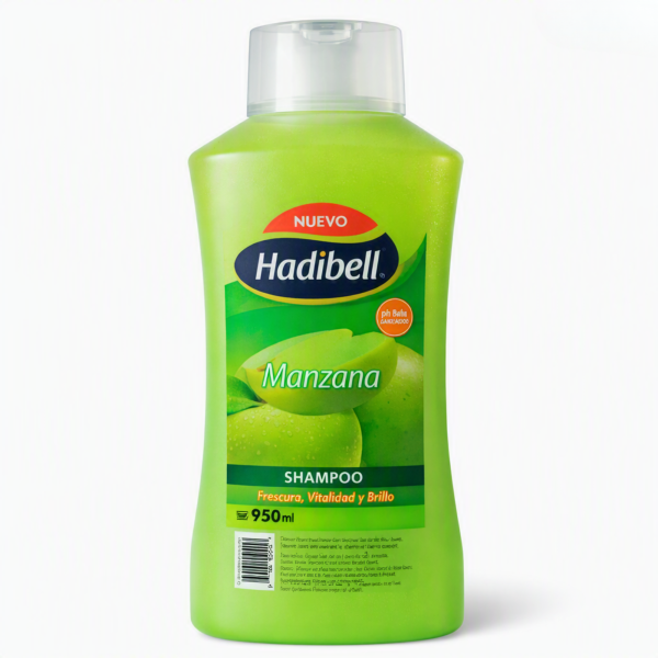 Shampoo Hadibell Manzana 950ml vitalidad brillo y volumen