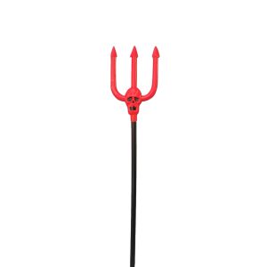 Tridente con calavera para Halloween STASIO rojo y negro