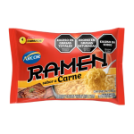 Arcor Ramen sabor Carne 65 g, paquete rojo de fideos instantáneos