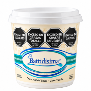 Ledevit Battidisima Vainilla 700 cc, pote de crema artificial batida para repostería